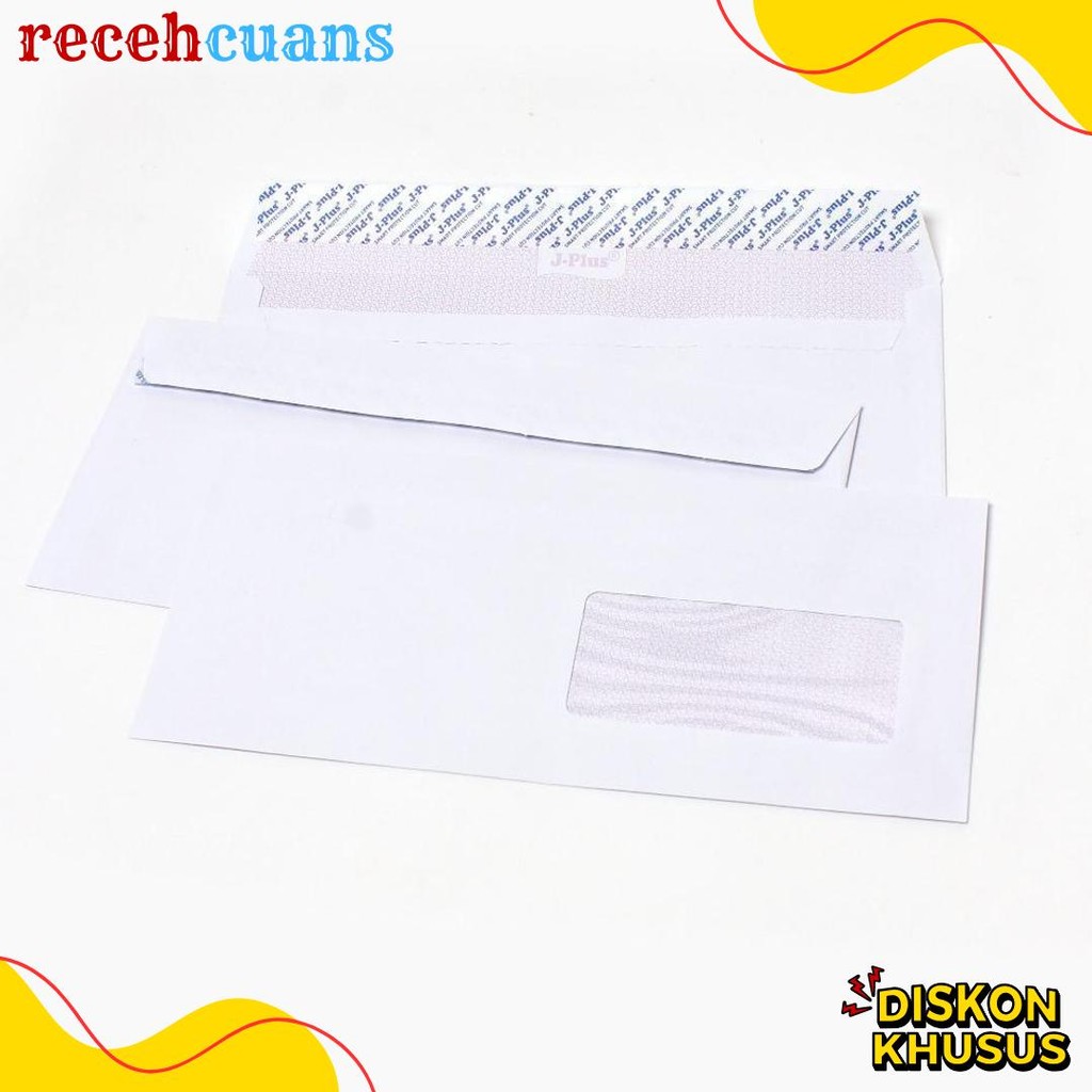 

J-Plus - Amplop Putih Jendela Kanan / Amplop Window No.90 Biru - Pack Terlaris! Produk Ini Banyak Dicari