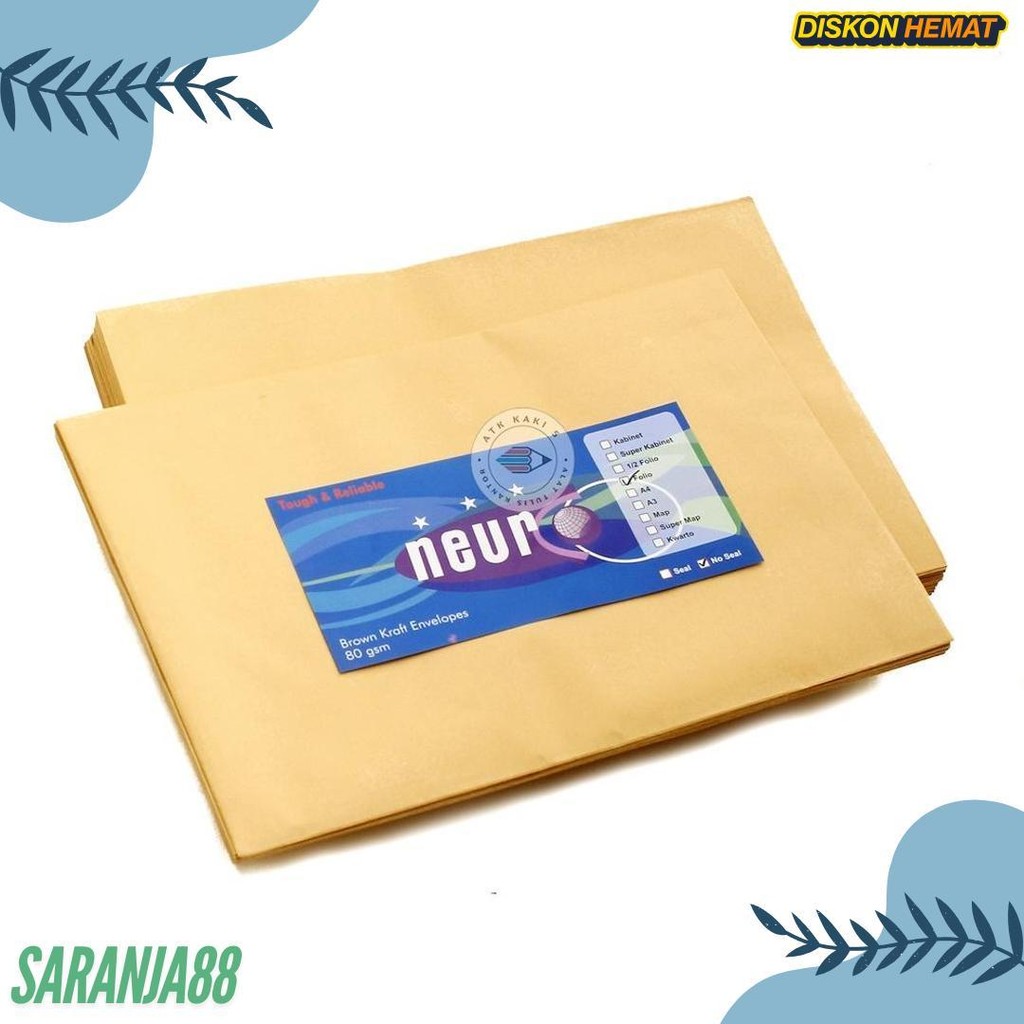 

Neuro - Amplop Coklat Ukuran Folio Non Seal - Pack Diskon