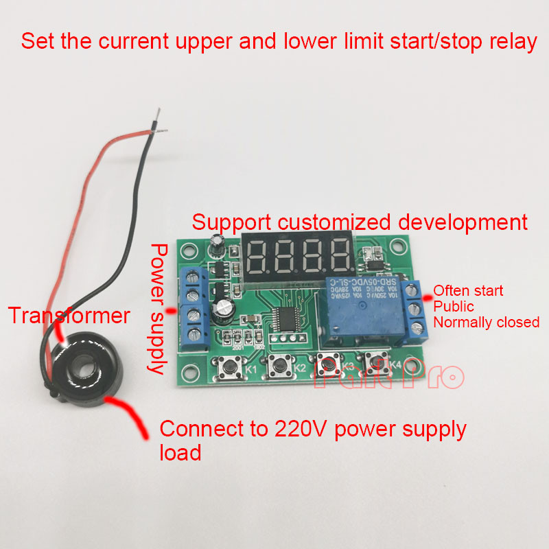 SALE 220V AC Current Detection Module AC Overcurrent Protection Board Current Sensor Transformer