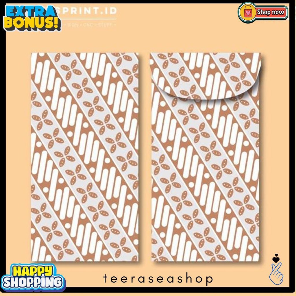 

6 Pcs Angpao Wedding Amplop Kondangan Motif Batik Angpao Panjang Amplop Uang Terlaris! Produk Ini Banyak Dicari