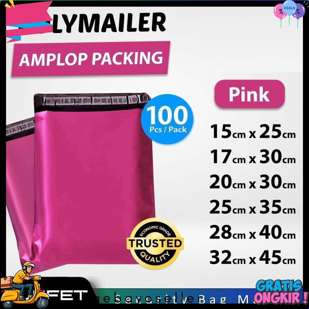 

Amplop Plastik Polymailer Pink 28Cm X 40Cm Low Cost Plastic Packing Polos Online Shop Rusfet Murah Terlaris! Produk Ini Banyak Dicari