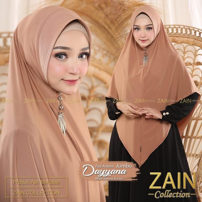 ZAIN - Kerudung Bergo Syar'i Dayyana Jumbo Jilbab Soft Pet Hijab Syari ZAIN COLLECTION High Quality