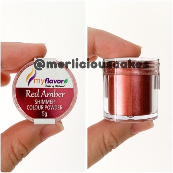 

/////] My Flavor Red Amber Lustre Dust Powder Halal