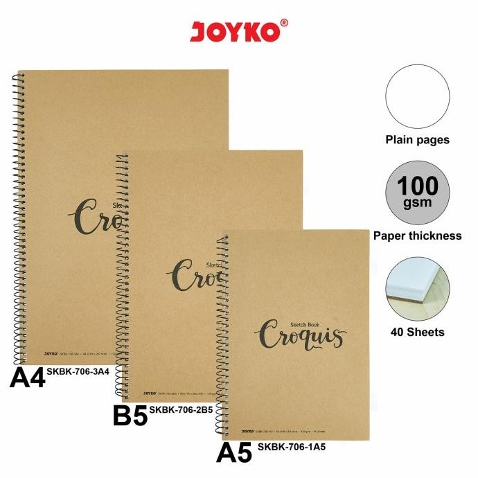 

Joyko Drawing Sketch Book A5 A4 B5 / Buku Gambar Joyko Sketsa Croquis