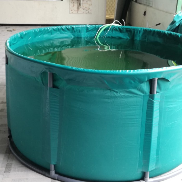 Kolam Terpal Bundar 1m Rangka PVC