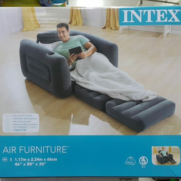 sofa angin single kursi intex 68565 or 66551 murah bagus bisa lipat