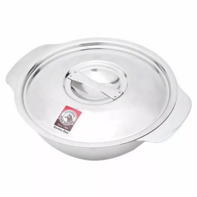 Mangkok ZEBRA 18 Cm Stainless Steel Plus Tutup 123018 - Soup Bowl