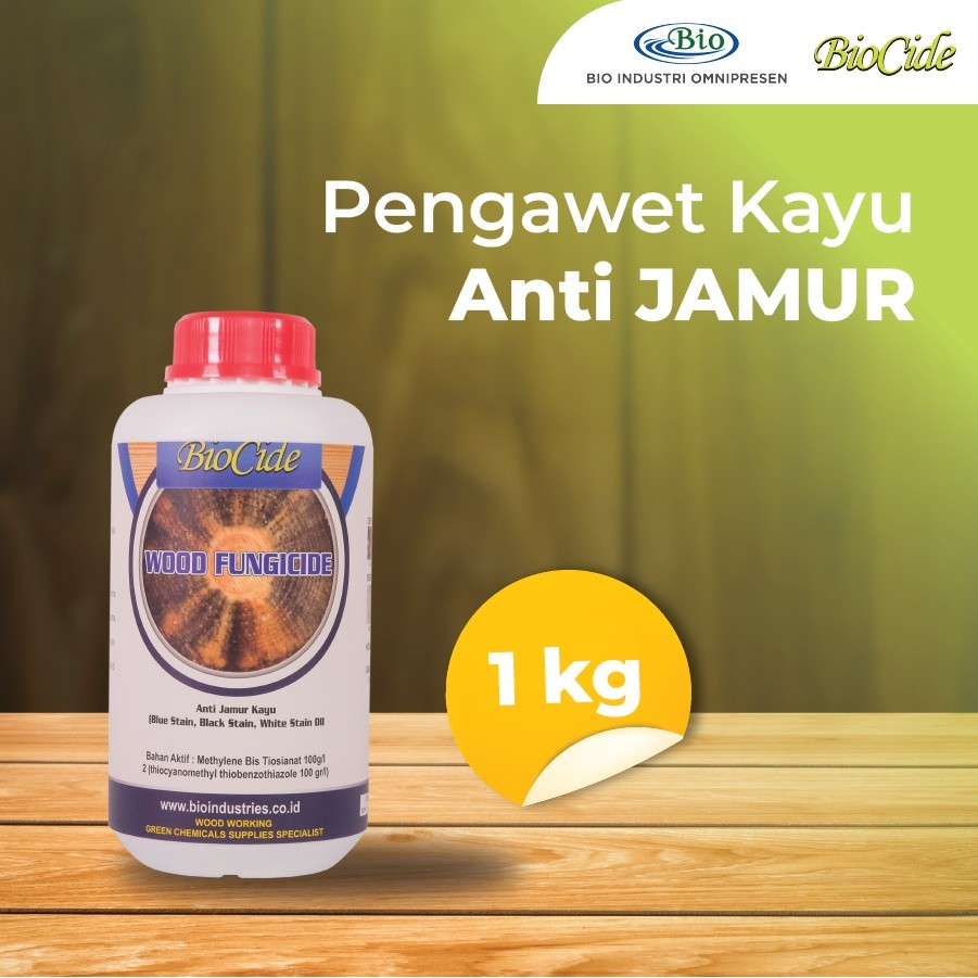 Anti Jamur Blue Stain, White Stain, Black Stain - Biocide Wood Fungicide 1KG
