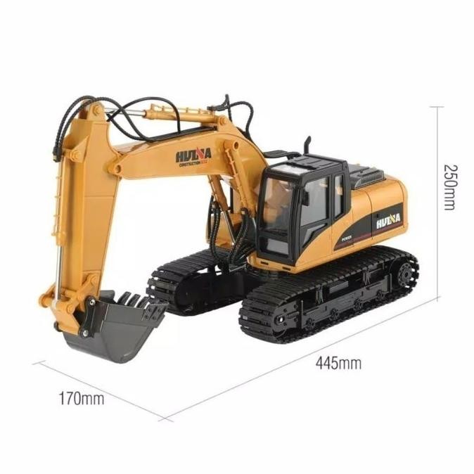 mainan remot control RC Excavator HuiNa Toys1550 15Channel 2.4Ghz 1/12 Terlaris