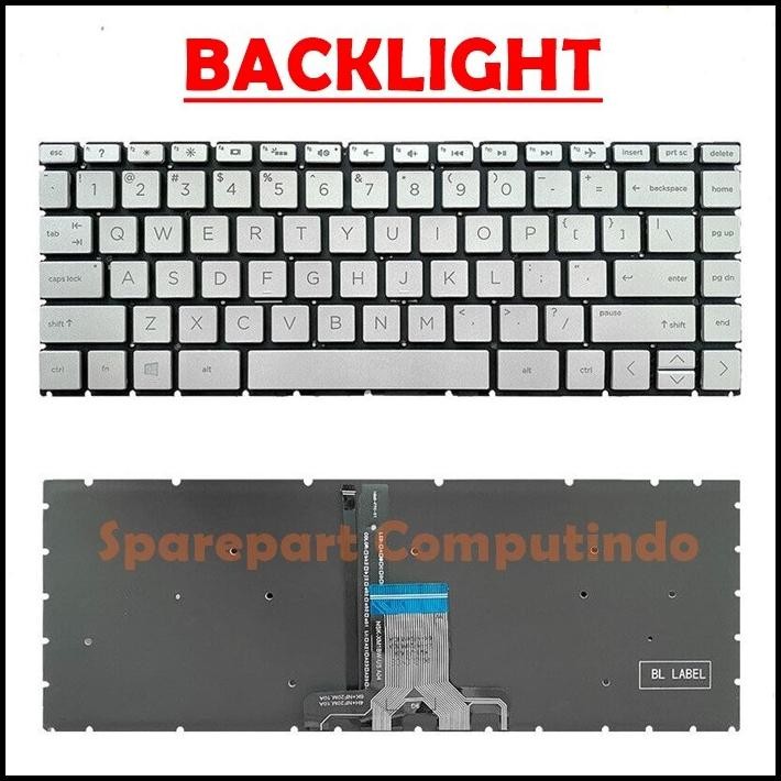 Keyboard Hp 14S-Dk0073Au 14S-Dk1006Au 14S-Dk1515Au 14S-Dk1524Au Silver