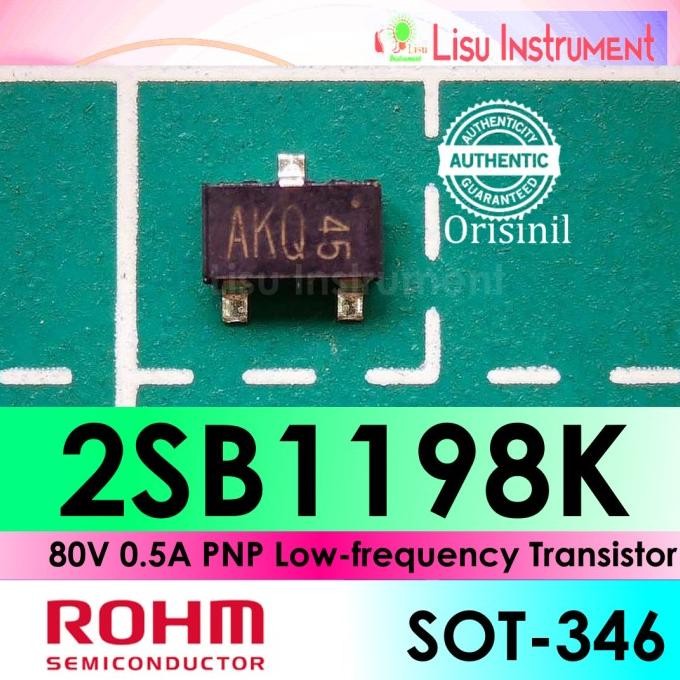 Diskon (4) 2SB1198K  80V 0.5A PNP Low-frequency Transistor 2SB1198KT146Q AKQ ROHM Semiconductor ORIG