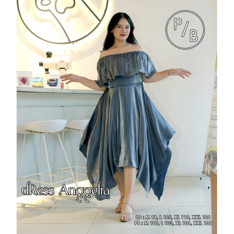 Dress Wanita Kristen Lengan Pendek-Dres Wanita Di Bawah Lutut-Gaun Pesta Wanita Kekinian-Dress Impor