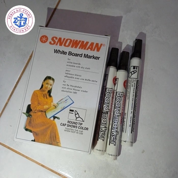 

SPIDOL SNOWMAN WHITEBOARD MARKER HITAM BG-12