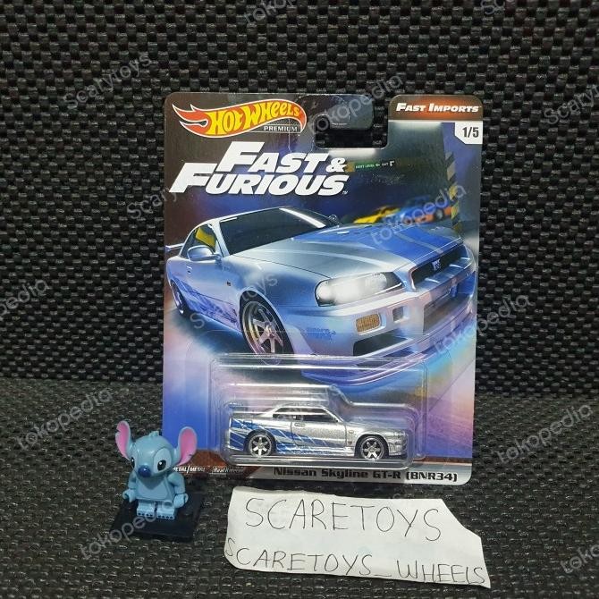TERBAIK HOT WHEELS NISSAN SKYLINE GTR BNR34 R34 FAST& FURIOUS FAST IMPORTS