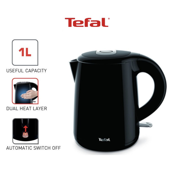 

Tefal Kettle Safe Tea Black 1L KO2618 TEKO TEFAL ORIGINAL