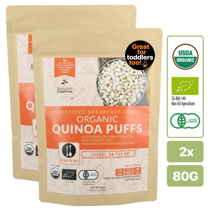 

Nature's Superfoods Organic Quinoa Puffs Bundle 2 X 80G