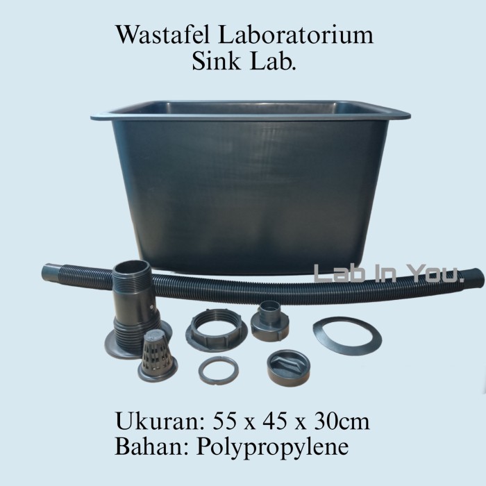 Wastafel Laboratorium Sink Lab High Density Polypropylene 55 x 45 x 30 cm
