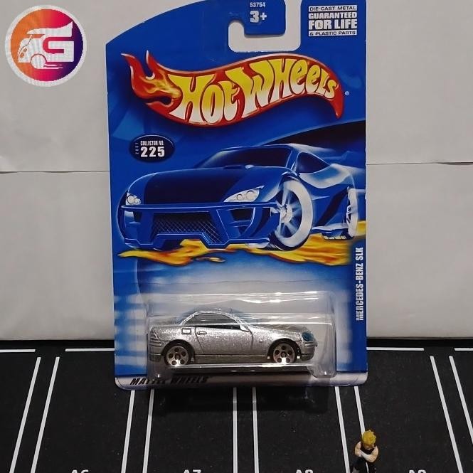 ASLI HOT WHEELS MERCEDES BENZ SLK SILVER BLUE CARD - HOTWHEELS