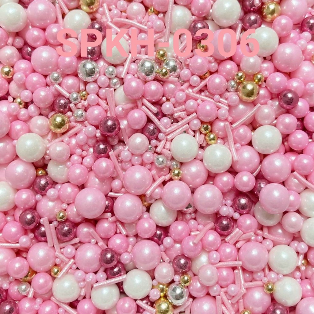 

SPKH-0306 Sprinkles sprinkle springkel 500gr mutiara pink putih emas (SPRINKLES)