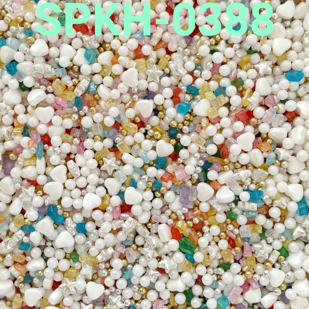 

SPKH-0388 Sprinkle sprinkle sprinkel 500gr putih batu permata bintang (sprinkles)