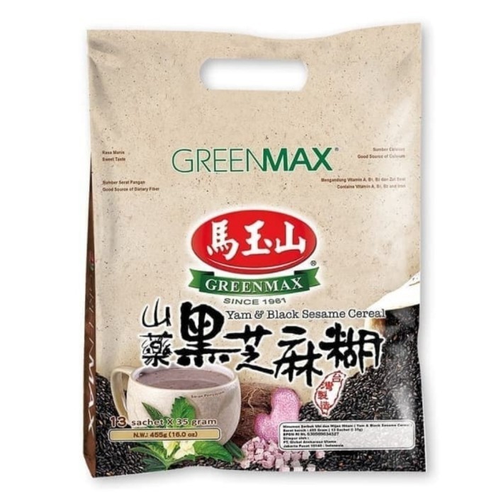 

GREENMAX YAM & BLACK SESAME CEREAL SEREAL UBI DAN WIJEN HITAM