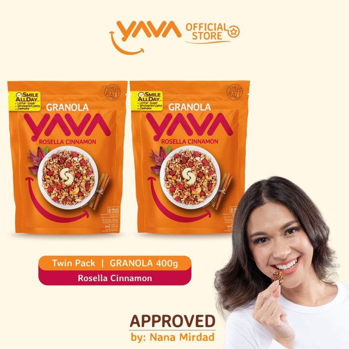

YAVA TWIN PACK GRANOLA ROSELLA CINNAMON (2 X 400G)