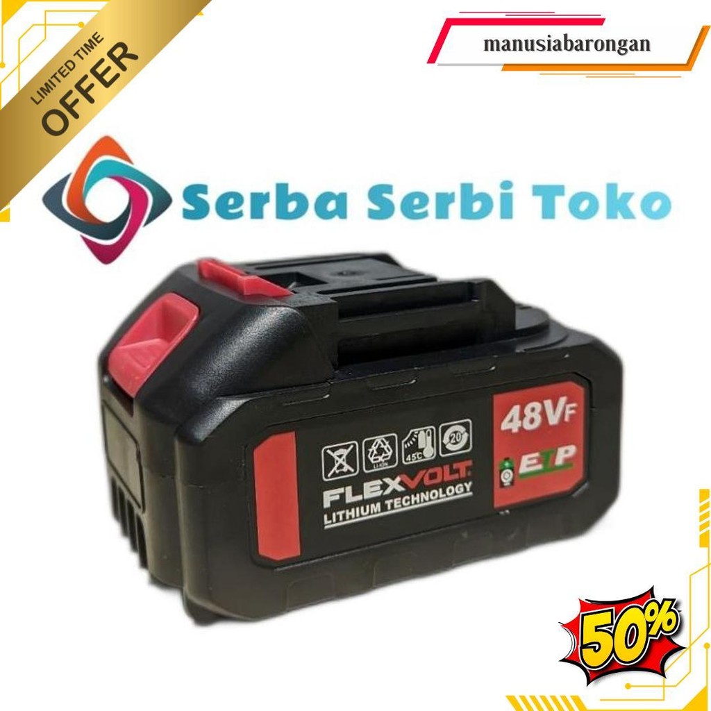 Baterai Bor Impact Wrench Cordless Jld 48Vf Battery Mesin Impact Jld 48Vf Cod