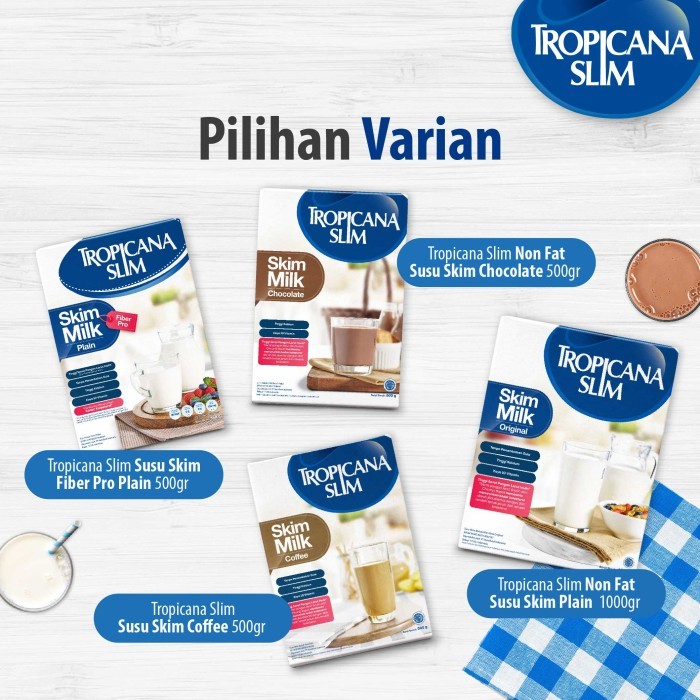 

TROPICANA SLIM SKIM MILK FIBER PRO 500GR - SUSU TURUNKAN KOLESTEROL
