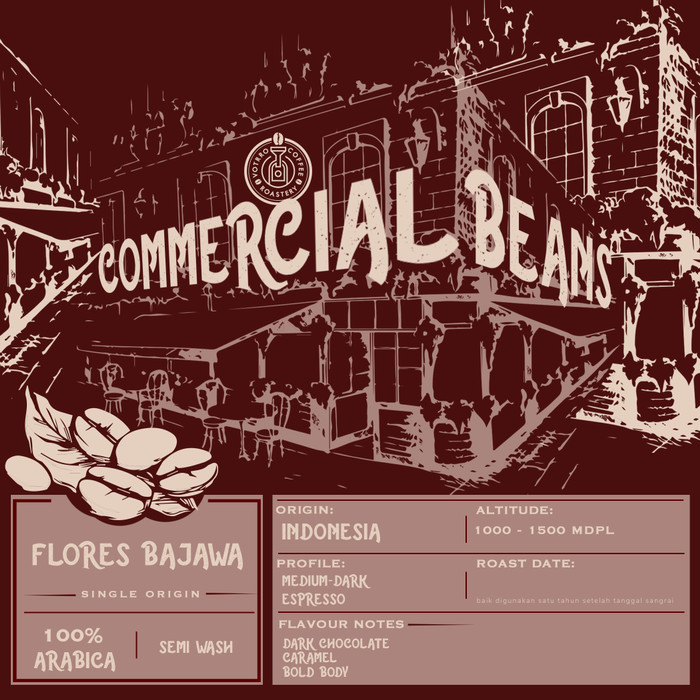 

BIJI KOPI 100% FULL ARABICA FLORES BAJAWA ROASTED COMMERCIAL- ESPRESSO COFFEE