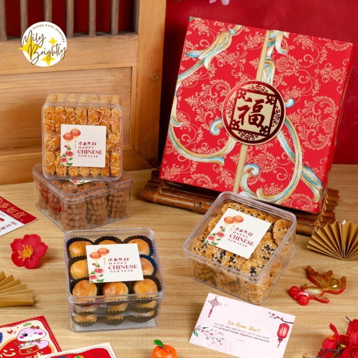 

PARCEL KUE IMLEK/PARCEL KUE KERING IMLEK/PAKET HAMPERS CNY COOKIES