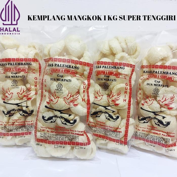 

New KEMPLANG MANGKOK IKAN TENGGIRI 1 KG KHAS PALEMBANG Cemilan Kemplang KHAS PALEMBANG Kerupuk