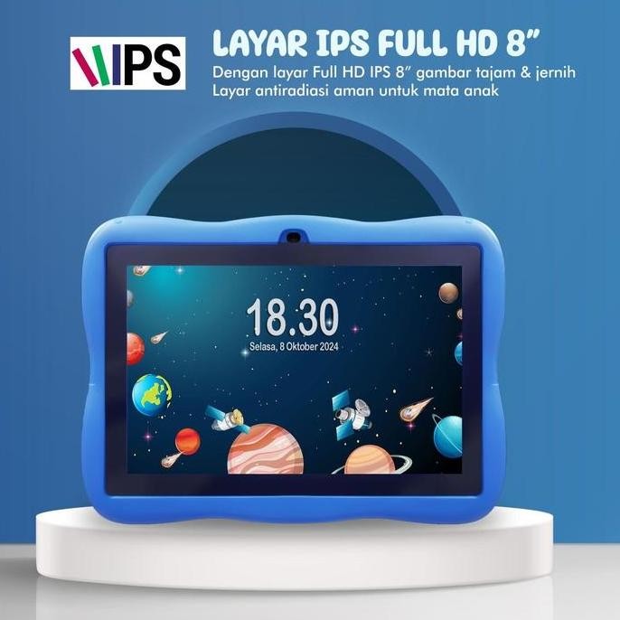 Tablet Easytech E18 Kemasan Tas Tablet Android Belajar Anak Layar Sentuh 8 Inch Wifi Bluetooth Aipet