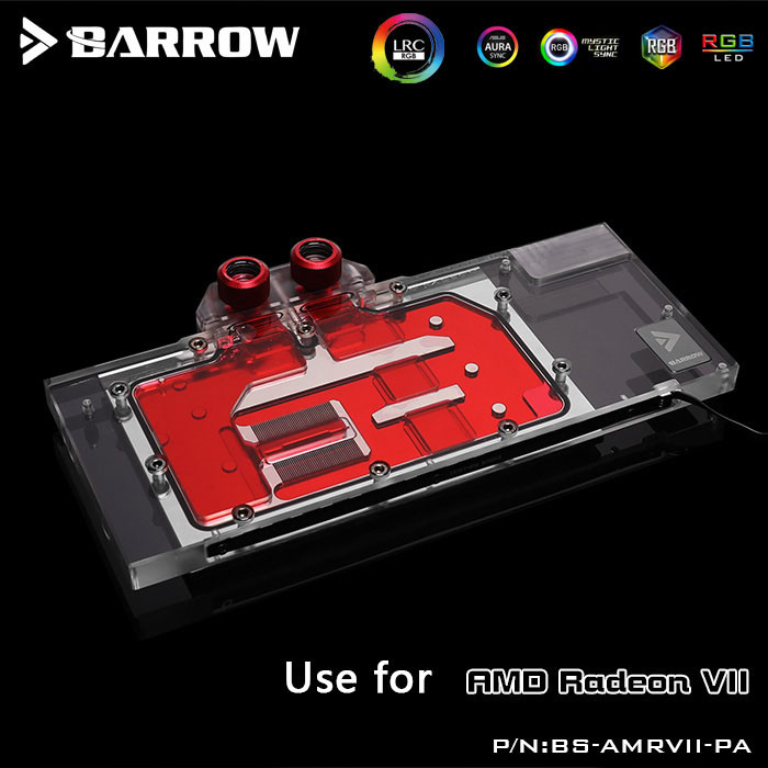 HSL Water Block Use for AMD Radeon VII Founder Edition /Full Cover GPU Block / Support Original Back