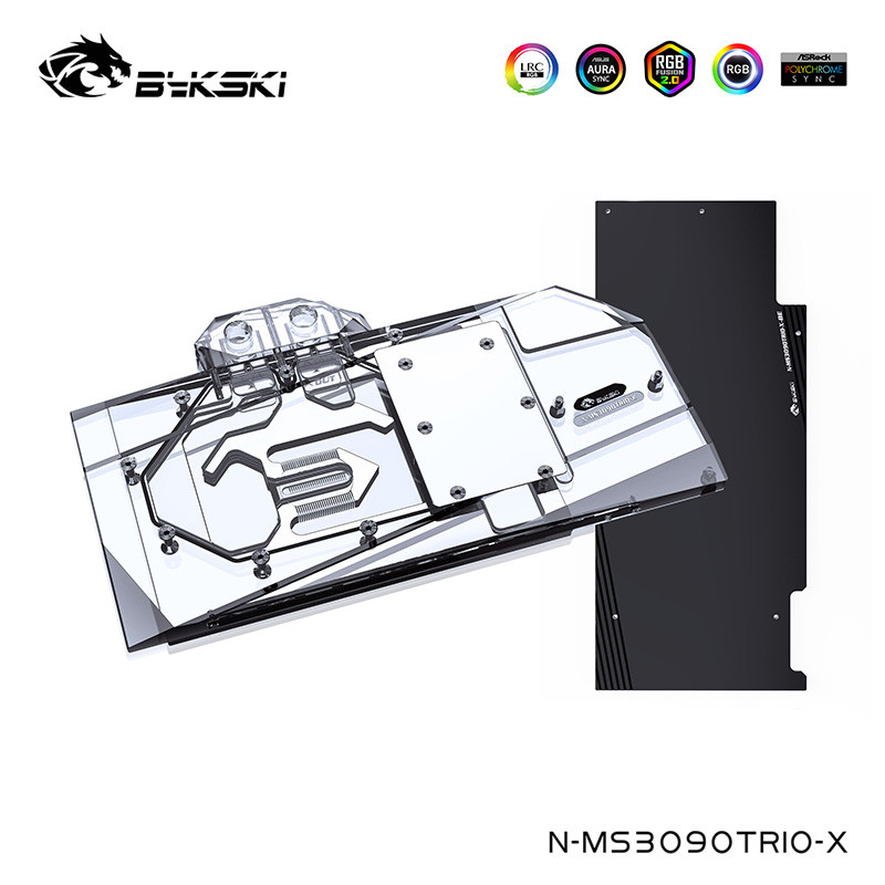 HSL Watercooler For MSI Geforce RTX 3080,3080Ti GAMING/SUPRIM X TRIO 10G OC ,3090 24G ,Full Cover Wa