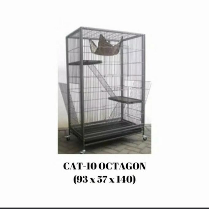 kandang tingkat octagon cat 10