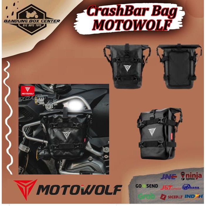 CRASHBAR BAG MOTOWOLF TAS ENGINE GUARD CRASH BAR BAG MOTOWOLF ORIGINAL DAN TERPERCAYA