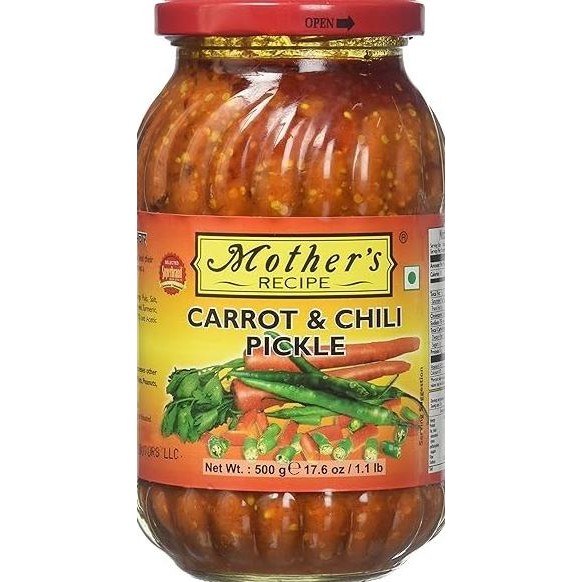 

~~~~~] Acar India CARROT&CHILLI PICKLE MOTHER'S RECIPE 500G / Acar wortel dan cabai India