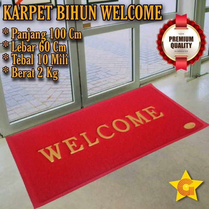 

TERBARU! Karpet Keset Bihun Welcome 60x100cm 10mm Yugen Anti Slip