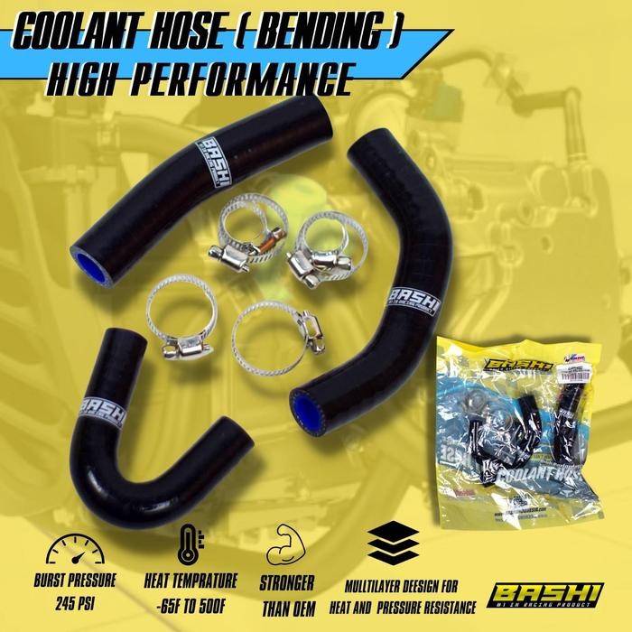 terbaru  selang radiator bashi coolant hose vari0 125/15o pcx/4dv tahan panas engine motor