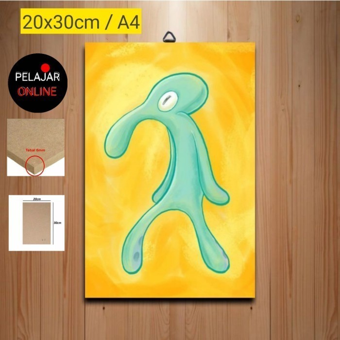 HIASAN DINDING SPECIAL EDITION LUKISAN SQUIDWARD TAMPAN DAN BERANI