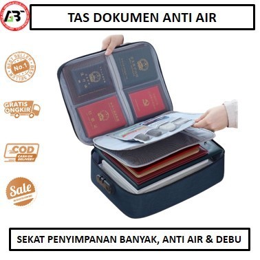 

Tas Dokumen Anti Air Storage Box File 3 Digit Password Travel Bag Lock