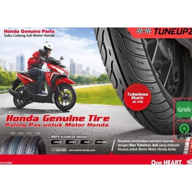 jy-56 Paket (80/90-14) (90/90-14) Sepasang Ban Luar Honda Federal Ft235 Tubeless Tubetype Original T