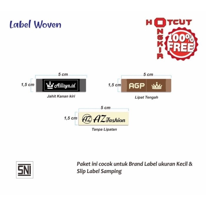 

WOVEN LABEL DAMASK ( PAKET 5000PC)