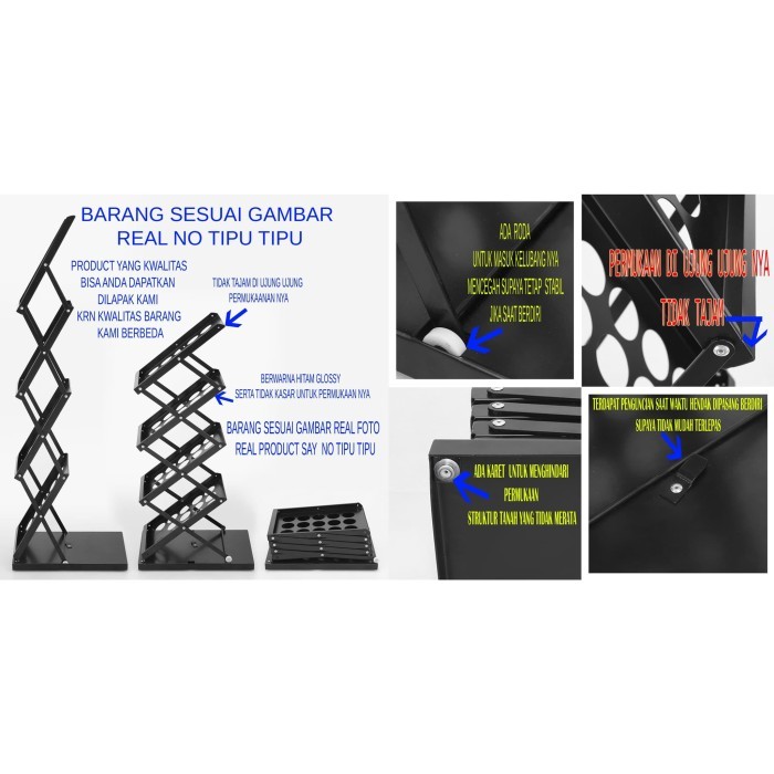 

RAK BROSUR BESI 4 SUSUN HITAM