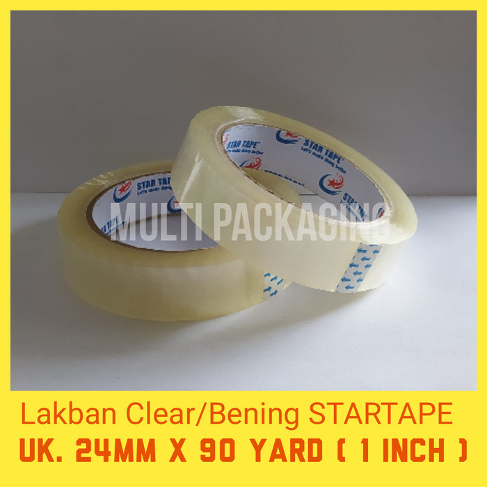 

LAKBAN BENING / OPP STAR TAPE UK 24MM X 90 YARD X 45 MICRON (CARTON)