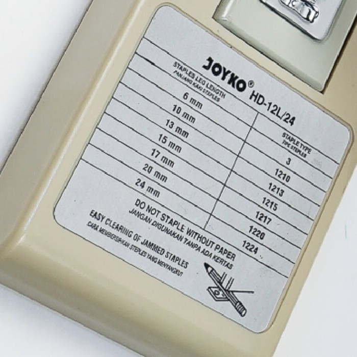 

STAPLER STAPLES JOYKO HD 12L 24 12L/24 HD12L/24 HD-12L/24