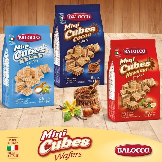 

Big Sale Balocco Cubes Wafer Italy 250 Gram (Logo Halal) Stok Terbatas