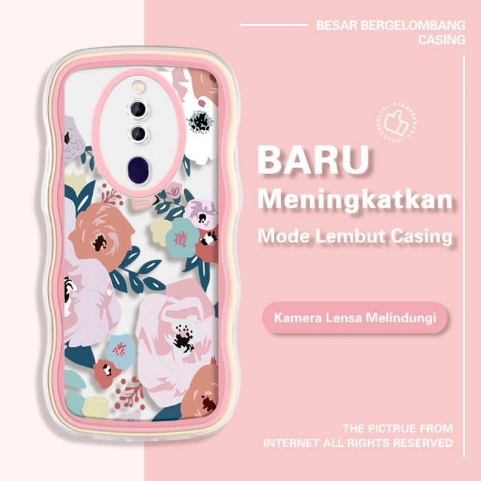 BOOM SALE Casing hp OPPO F7 Pro F9 F11 Pro Soft Case Bunga Seni