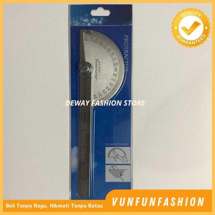 

STAINLESS DEGREE PROTRACTOR / BUSUR DERAJAT / PENGUKUR SUDUT PENGGARIS TERJAMIN BEST