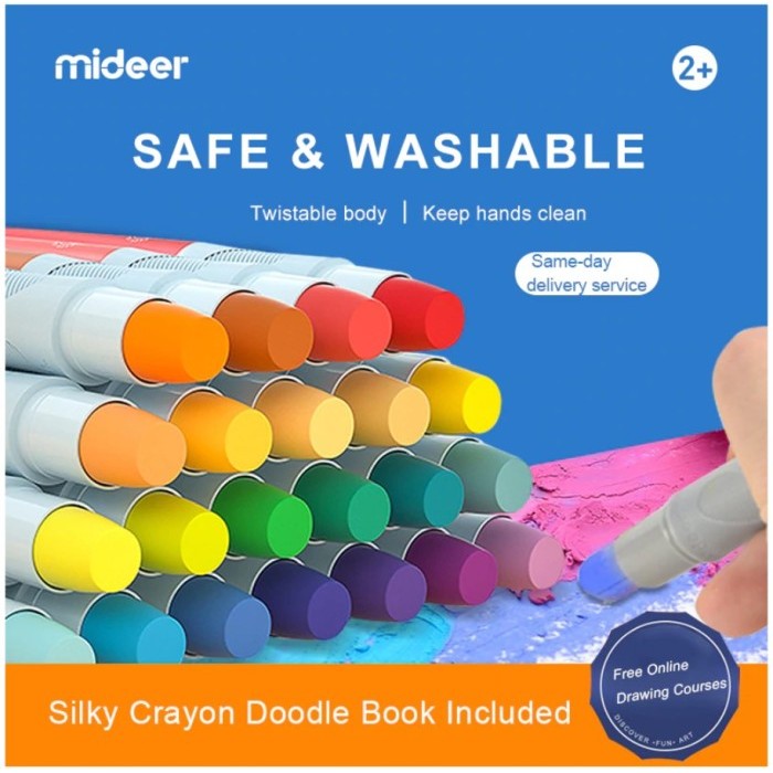 

MIDEER SILKY CRAYON 12 / 24/ 36